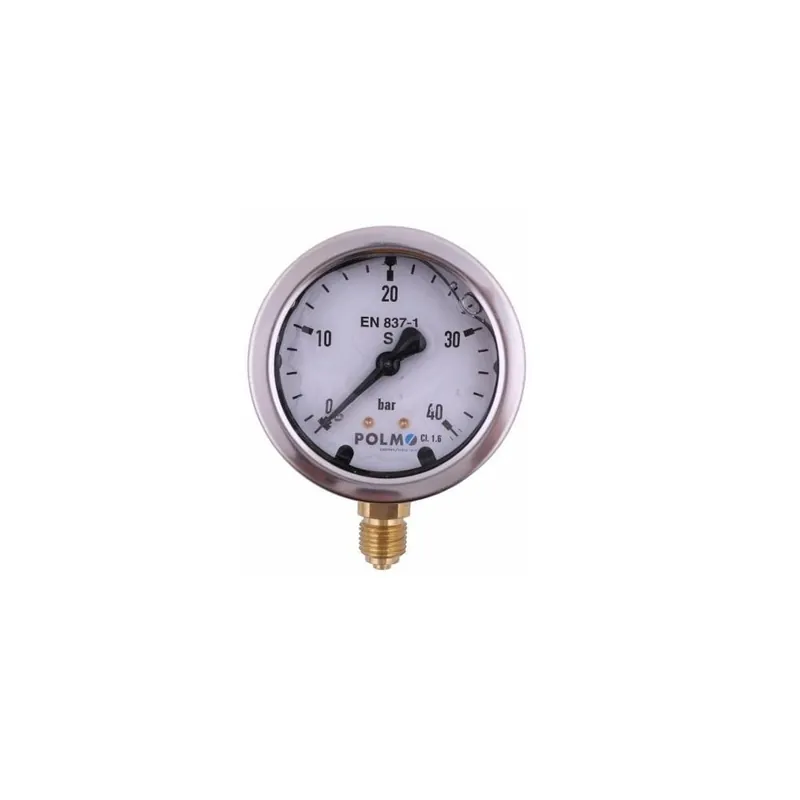 Manometr glicerynowy M63 0-40 bar dolne przyłącze G1/4" POLMO Ograniczona ilość