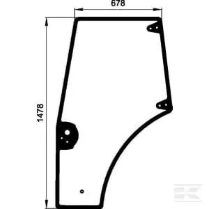 Bestseller Szyba drzwi lewa New Holland CASE 87620234 KRAMP
