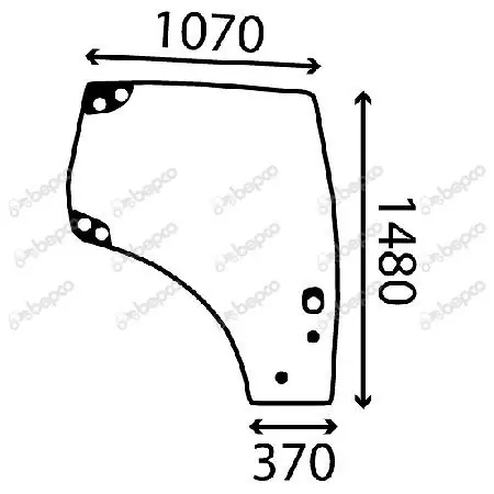 Do wyczerpania zapasów Szyba drzwi prawa New Holland T6 T7 CASE MXU 84280178