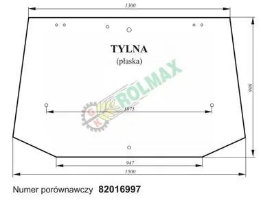 Bestseller Szyba tylna uchylna New Holland CASE 82016997