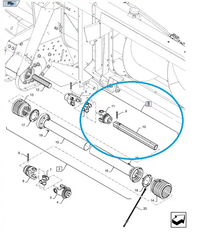 Tani Wałek WOM hederu kukurydzy New Holland 980CF 47905592 CNH