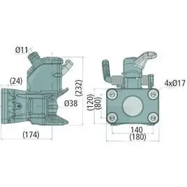 Nowość Zaczep automatyczny z kołnierzem HS1700-FL17 38mm 711170029 Sauermann