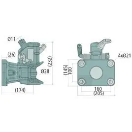Darmowy zwrot Zaczep automatyczny z kołnierzem HS1700-FL21 38mm 711170033 Sauermann